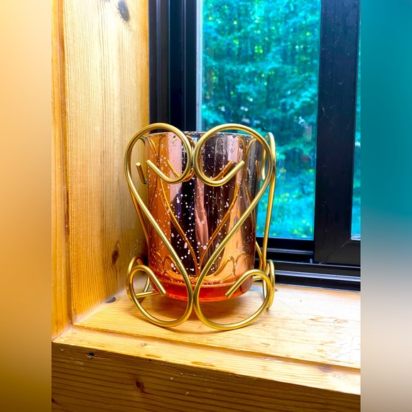 Metallic Gold Decorative Candle Holder - Picture 1 of 7